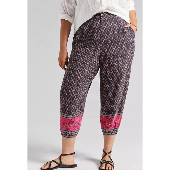 Anthropologie Smocked Balloon-Leg Pants NWT Size 14 - Picture 6 of 16